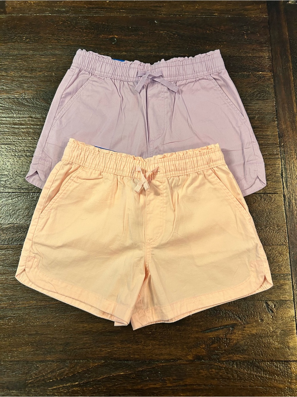 GAP Lavender and Peach Elastic-Waist Cotton Short Bundle